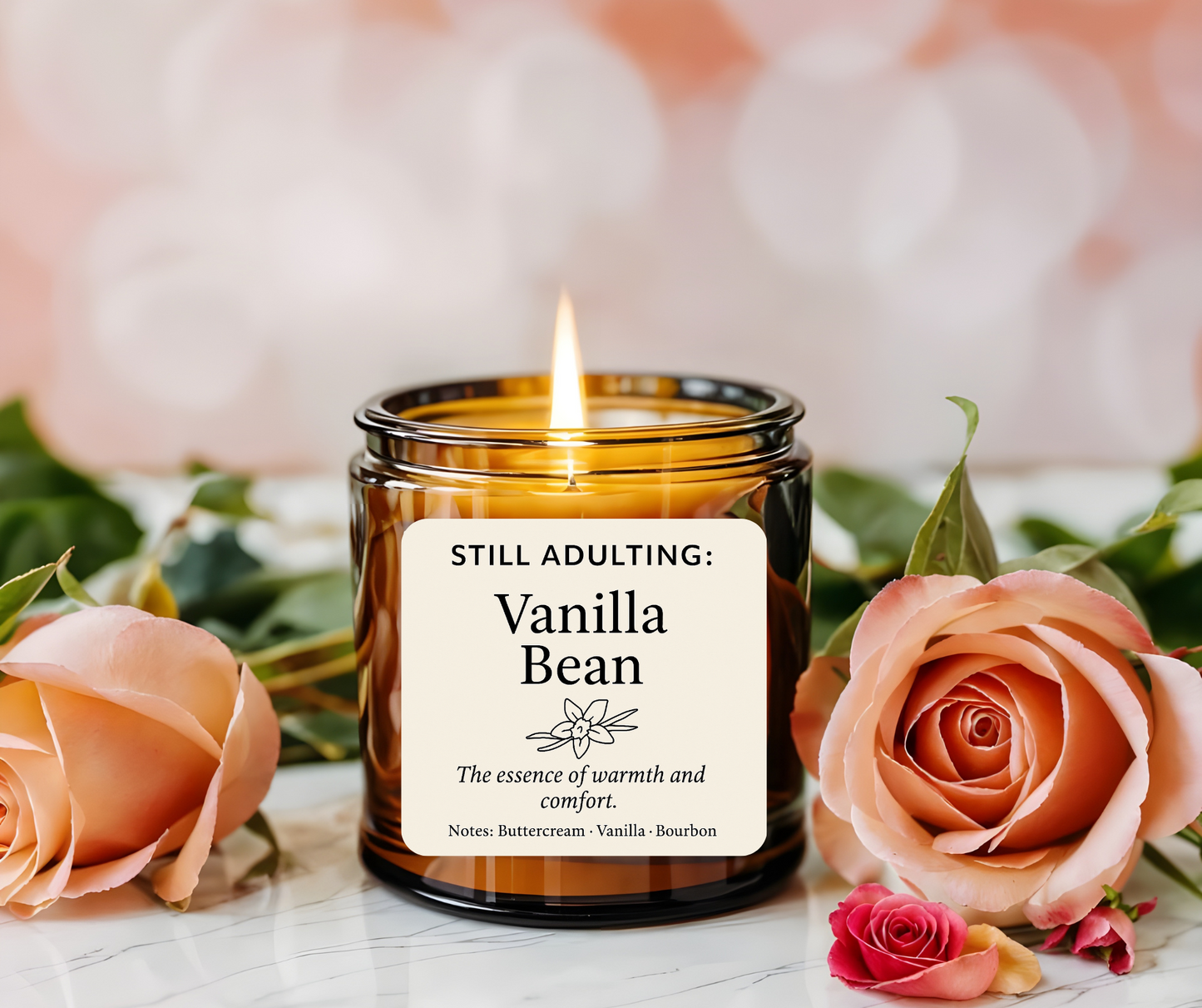 Still Adulting: Vanilla Bean Scented Candle