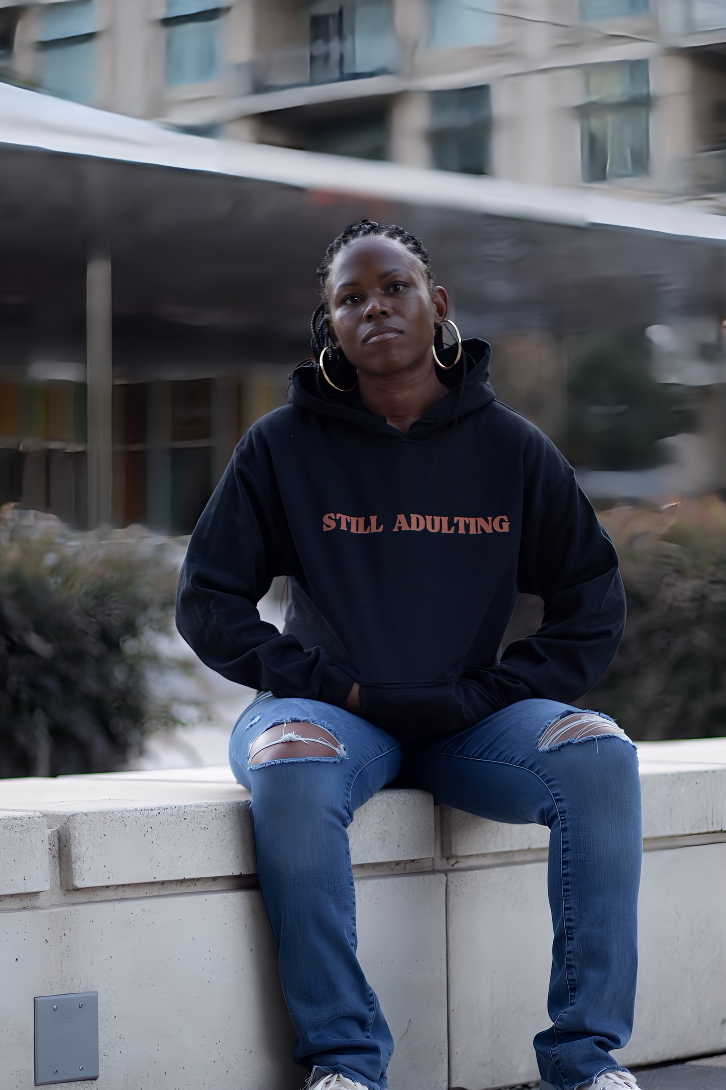 Still Adulting Hooded Sweatshirt
