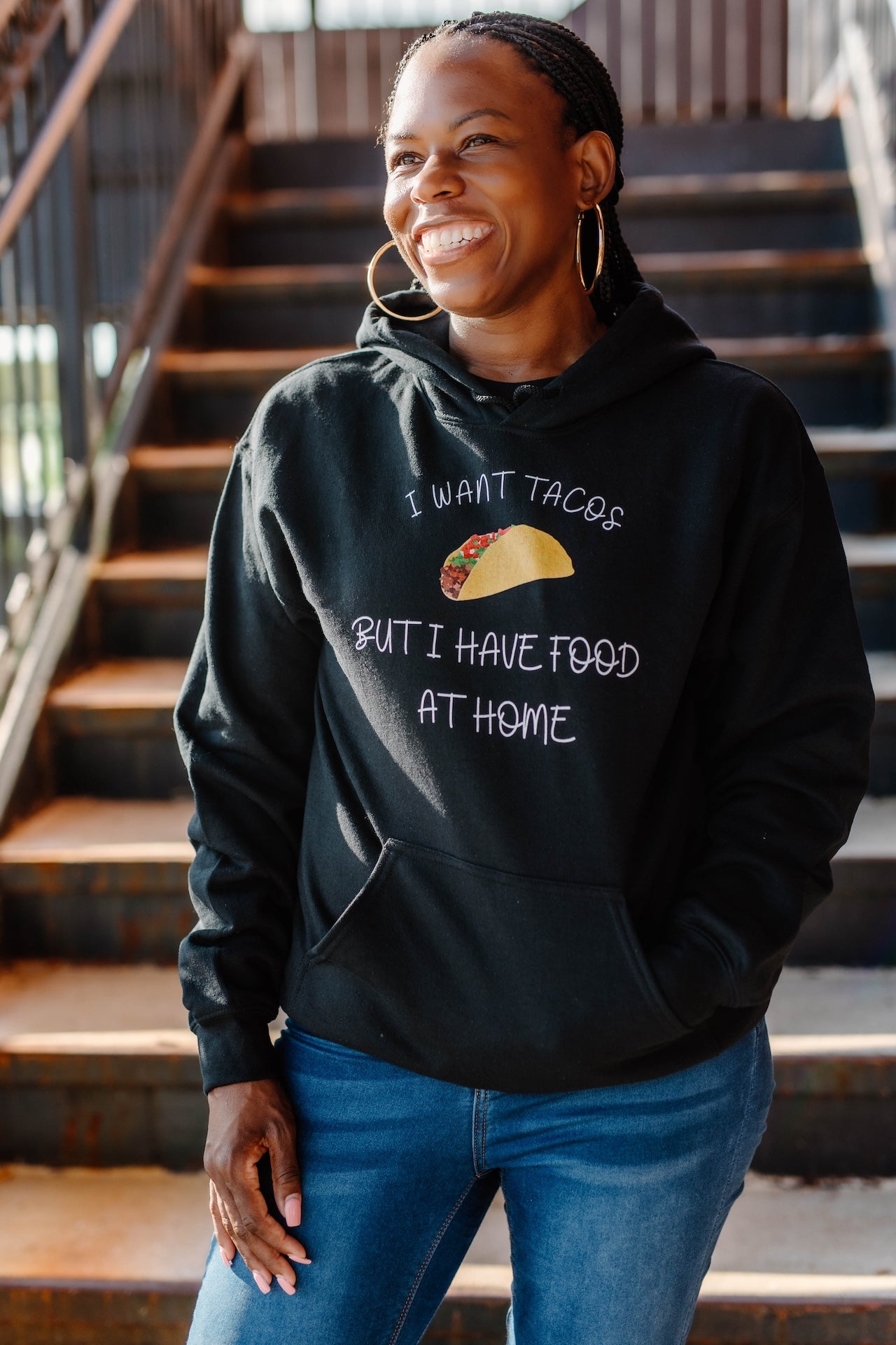 "I want Tacos But I have Food at Home" Unisex Heavy Blend Hooded Sweatshirt